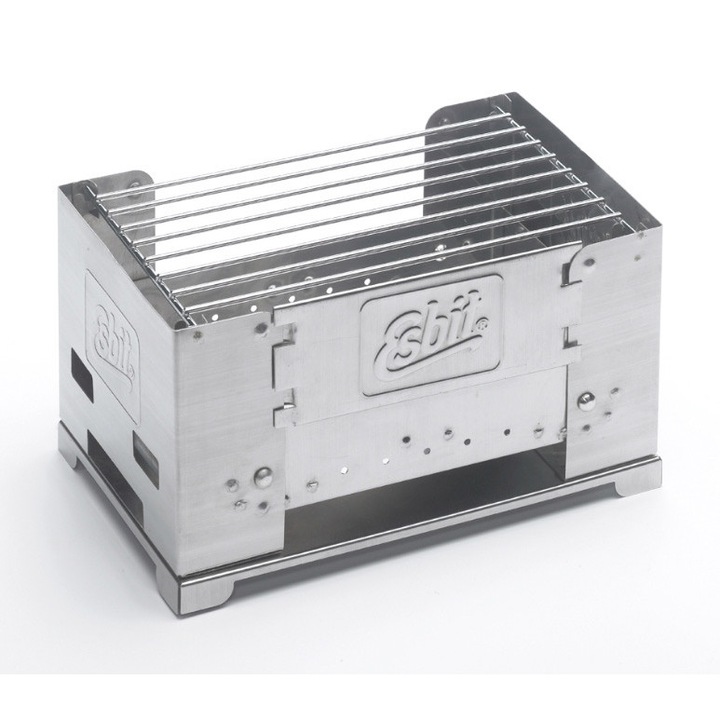 Esbit BBQ300S összecsukható faszenes grillsütő, rozsdamentes acél, 180x305x230mm