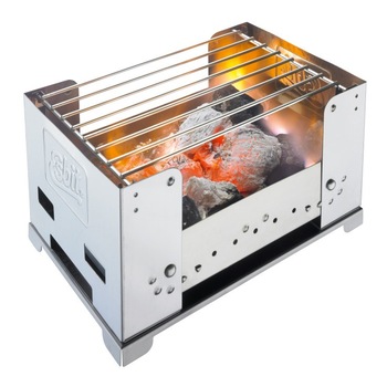 Gratar grill pliabil cu carbune Esbit BBQ300S, inox, 180x305x230mm Gratar grill pliabil cu carbune Esbit BBQ300S, inox, 180x305x230mm