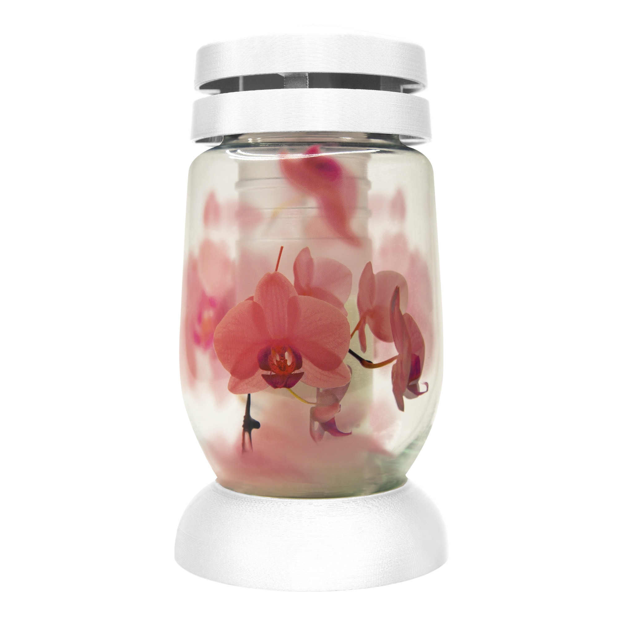 Candela Bolsius din sticla 3L cu Orhidee, 22 cm, timp ardere maxim 36 ore