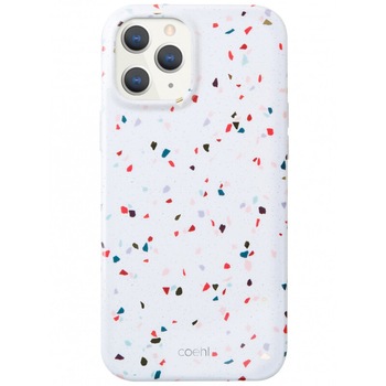 Husa TPU UNIQ COEHL TERRAZZO pentru Apple iPhone 12 Pro Max, Alba Husa TPU UNIQ COEHL TERRAZZO pentru Apple iPhone 12 Pro Max, Alba