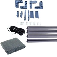 kit complet plasa insecte  plasa tantari pe balamale pentru fereastra 45cmx150cm culoare gri antracit imagen 35_0_
0