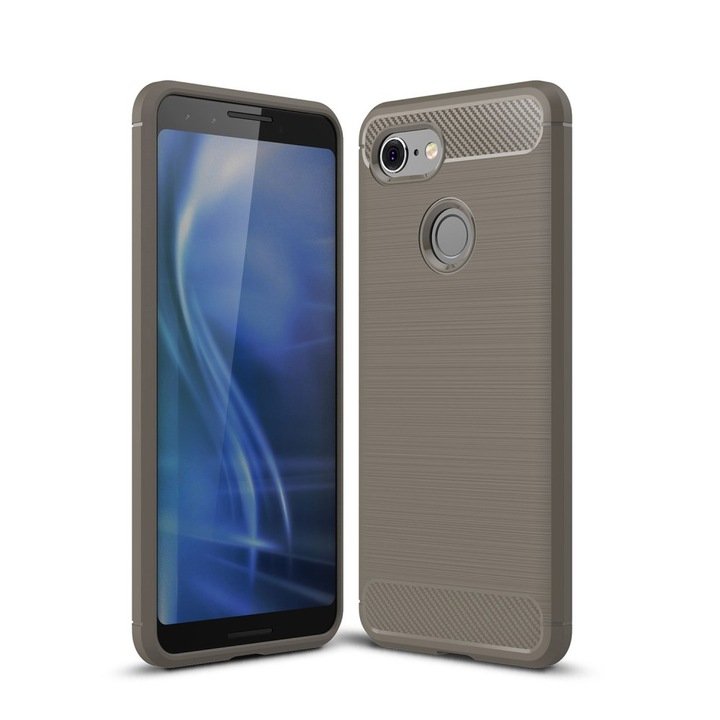 Husa ultra-subtire de protectie pentru Google Pixel 3, United Case, TPU, Gri mat