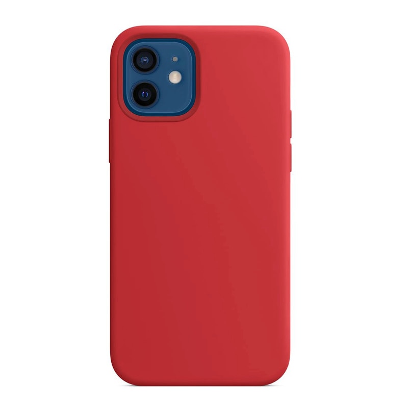 Husa tip MagSafe magnetica din Silicon pentru iPhone 12 Mini, Red