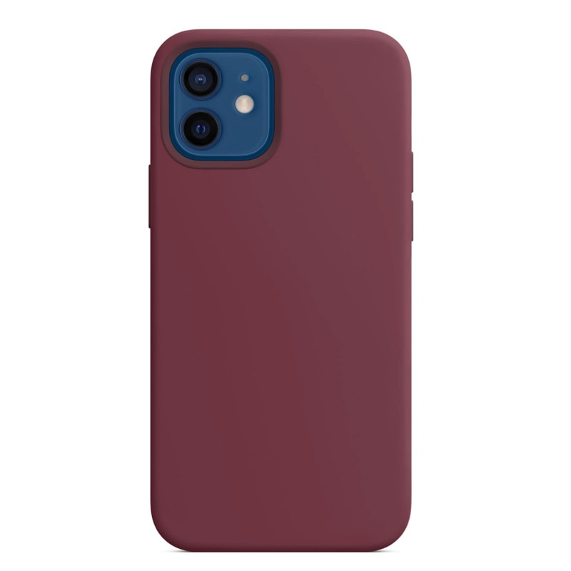 Husa tip MagSafe magnetica din Silicon pentru iPhone 12 Mini, Plum