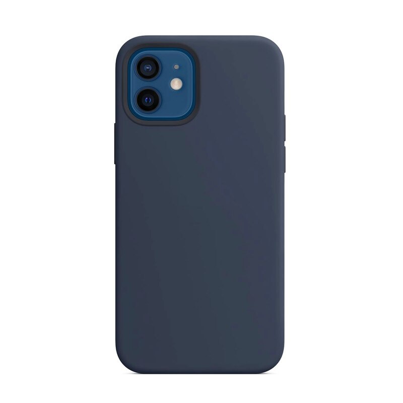 Husa tip MagSafe magnetica din Silicon pentru iPhone 12 Mini, Navy