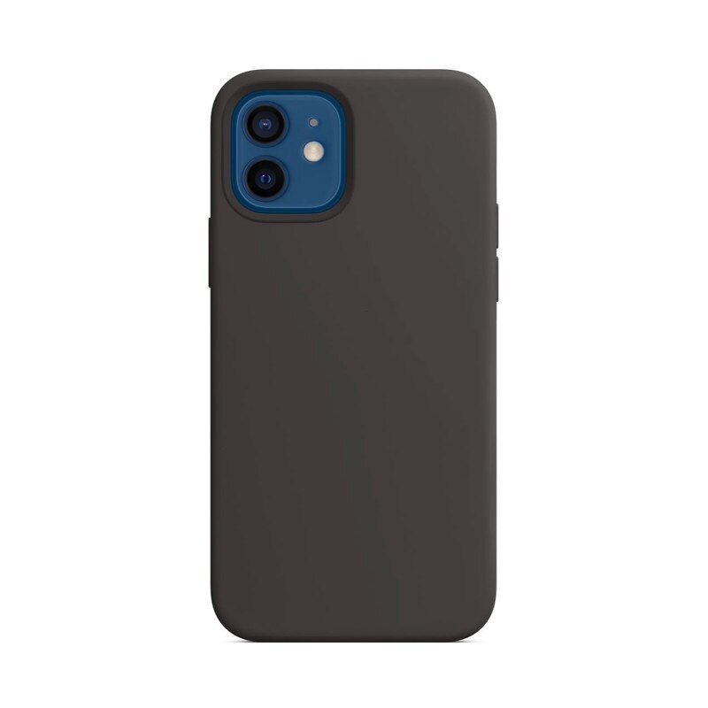 Husa tip MagSafe magnetica din Silicon pentru iPhone 12 Mini, Black