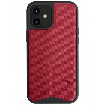 Husa Cover TPU-Textil Uniq Rigor pentru iPhone 12 Mini Rosu Husa Cover TPU-Textil Uniq Rigor pentru iPhone 12 Mini Rosu