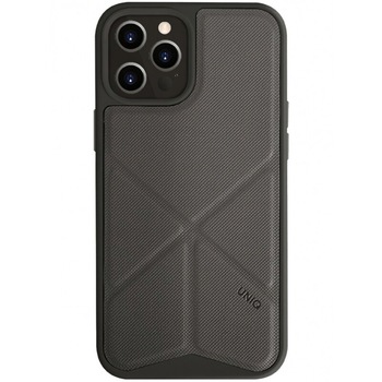 Husa Cover TPU-Textil Uniq Rigor pentru iPhone 12 Pro Max Gri Husa Cover TPU-Textil Uniq Rigor pentru iPhone 12 Pro Max Gri