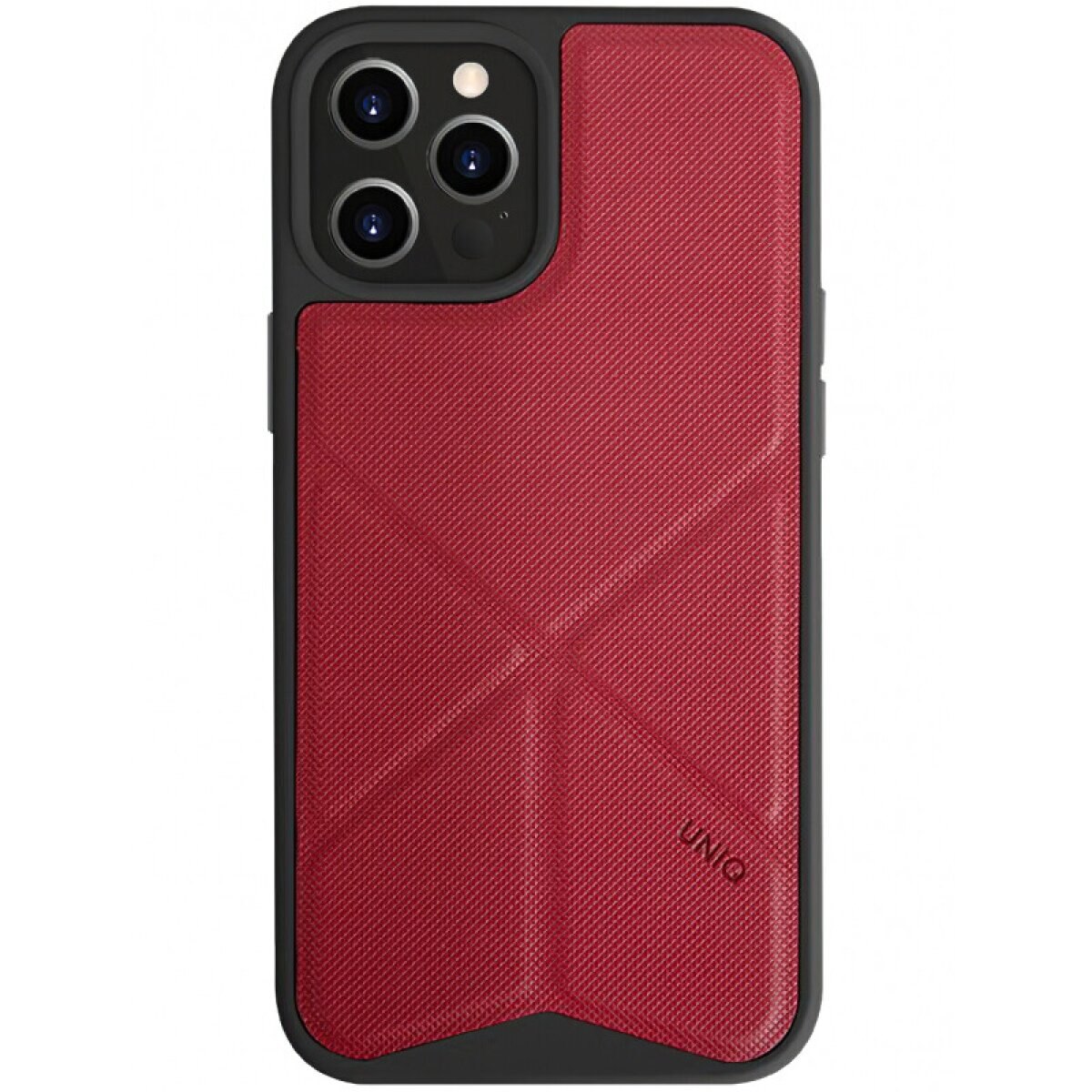 Husa Cover TPU-Textil Uniq Rigor pentru iPhone 12 Pro Max Rosu