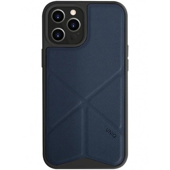 Husa Cover TPU-Textil Uniq Rigor pentru iPhone 12 Pro Max Albastru Husa Cover TPU-Textil Uniq Rigor pentru iPhone 12 Pro Max Albastru