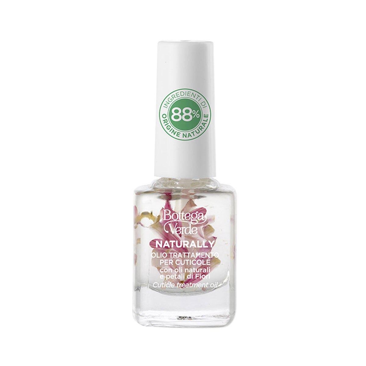 Tratament pentru cuticule, cu uleiuri naturale si petale de flori, incolor - Naturally, 10 ML, Bottega Verde