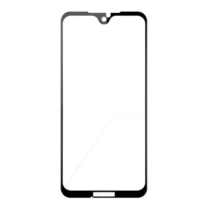 Motorola Moto G7 Plus-szal kompatibilis üvegvédő fólia, 3D fekete, TELJES KÉPERNYŐ, Edzett üveg, Anti-Shock, Viceversa