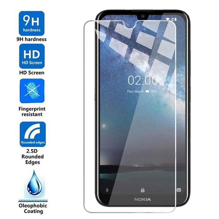 Biztonságos üvegfólia kompatibilis Nokia 3.2 Tempered Glass, Anti-Shock, Viceversa