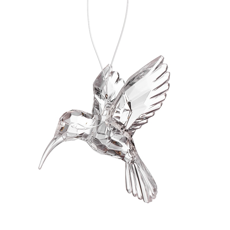 Ornament brad, colibri, plastic, Transparent