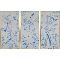 tablou albastru alb tablou set 3 dormitor pictura cu pasari pictata manual 150x100cm imagen 46_0_
0
