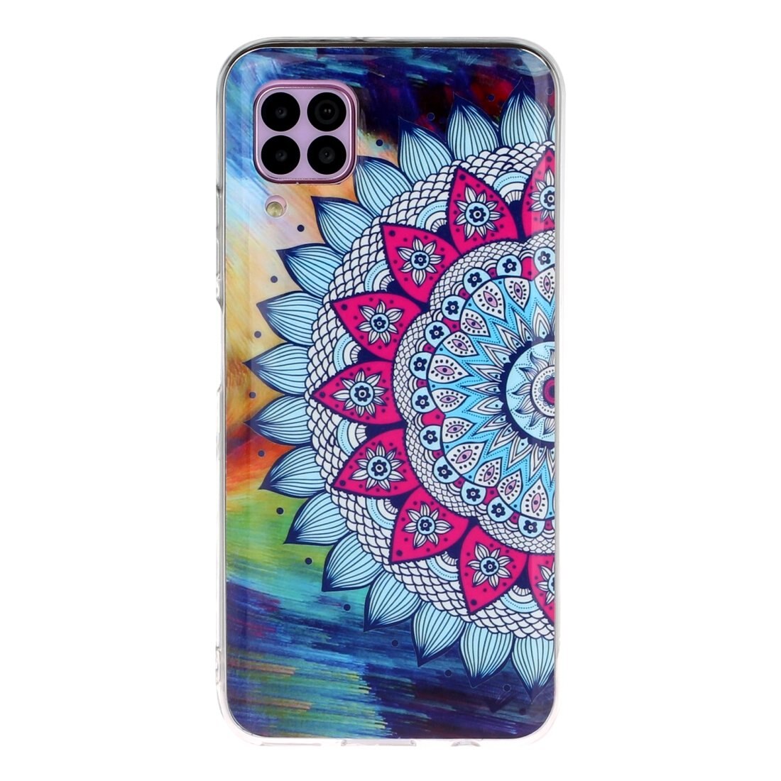 Husa silicon compatibila cu Huawei P40 Lite Fosforescenta model Mandala, Silicon, TPU Viceversa