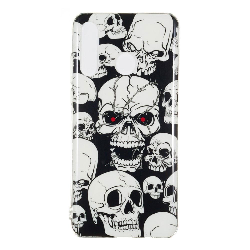 Husa silicon compatibila cu Huawei P30 Lite Fosforescent model Skulls, Silicon, TPU Viceversa