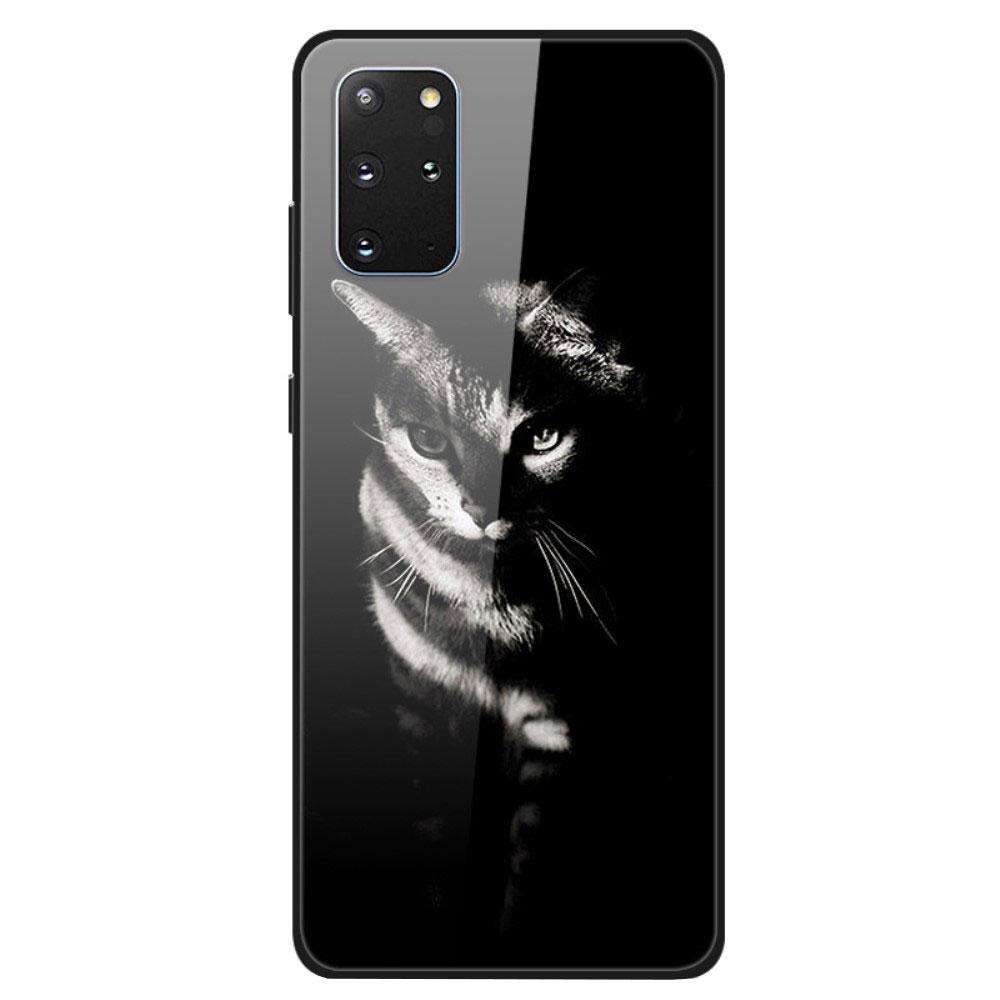 Husa compatibila cu Samsung Galaxy S20 Plus model Glass Night Cat, Antisoc, TPU Hybrid, Viceversa
