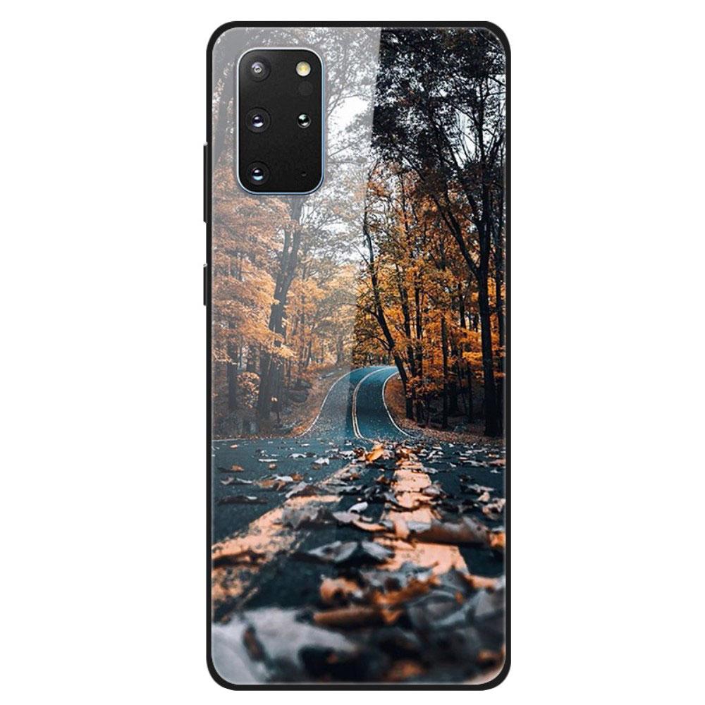 Husa compatibila cu Samsung Galaxy S20 Plus model Glass Autumn Road, Antisoc, TPU Hybrid, Viceversa