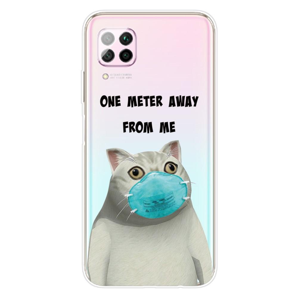 Husa compatibila Huawei P40 Lite model Social Distancing Cat, Silicon, TPU, Viceversa
