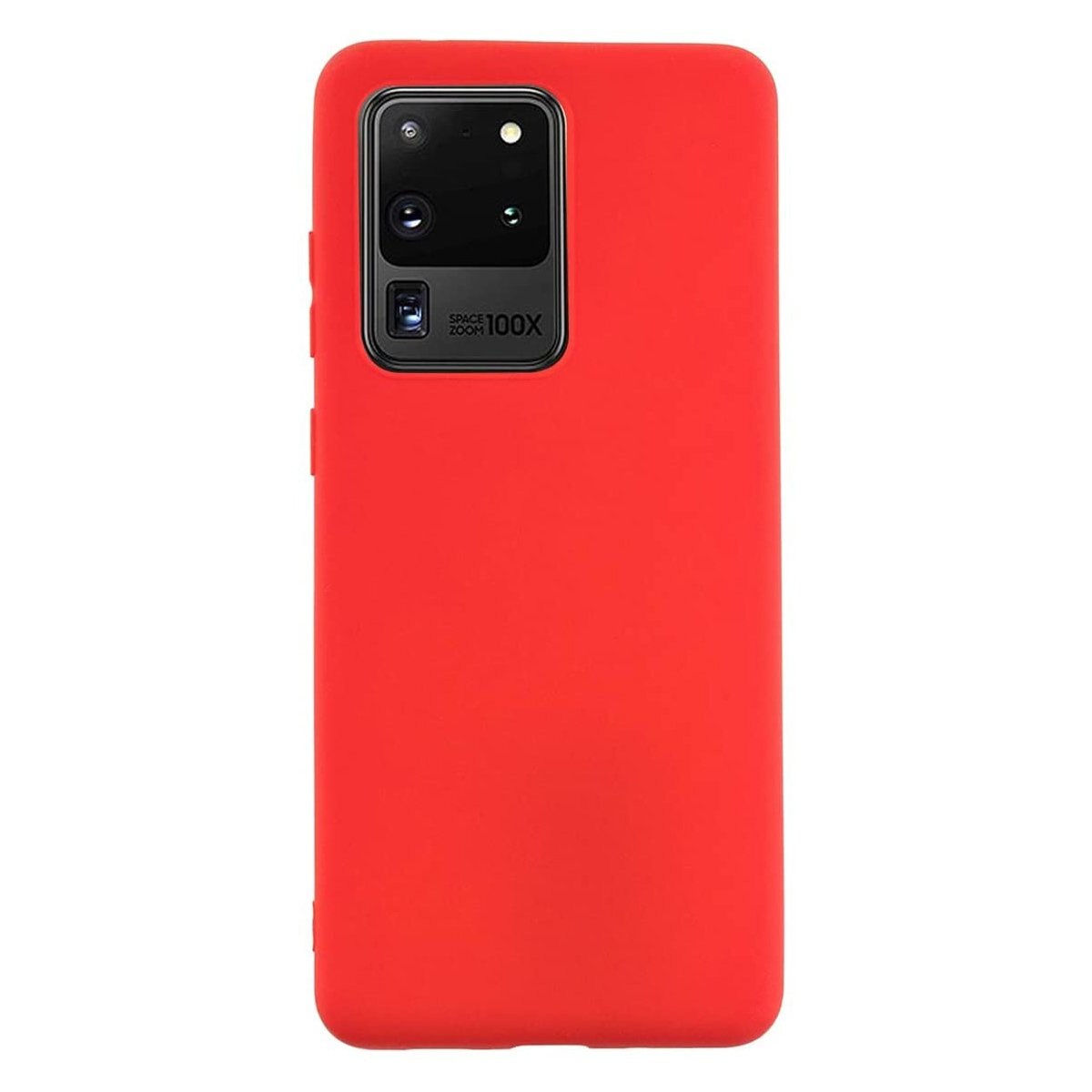 Husa silicon compatibila cu Samsung Galaxy S20 Ultra Matte Rosu, Antisoc, TPU