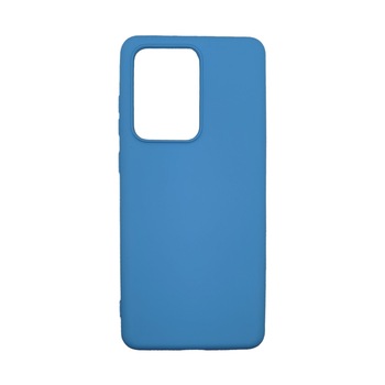 Husa silicon compatibila cu Samsung Galaxy S20 Ultra Matte Albastru Azur, Antisoc, TPU