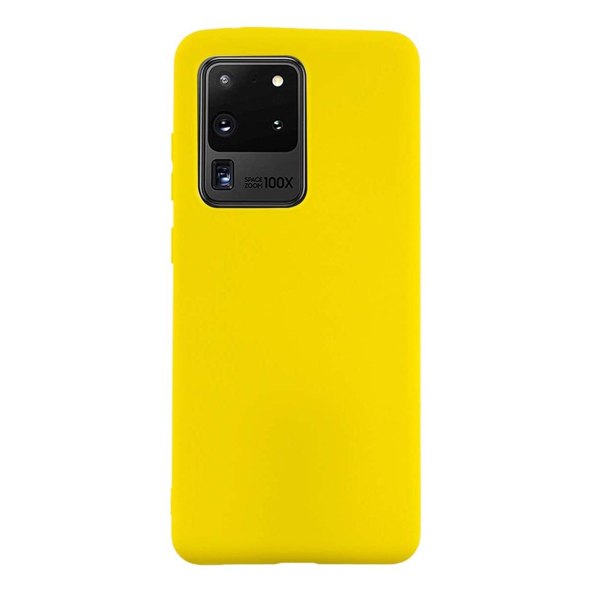 Husa silicon compatibila cu Samsung Galaxy S20 Ultra Matte Galben, Antisoc, TPU