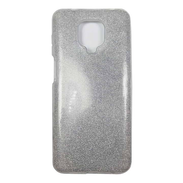Husa compatibila cu Xiaomi Redmi Note 9 Pro model Crystal Glitter, Antisoc, Viceversa Argintiu