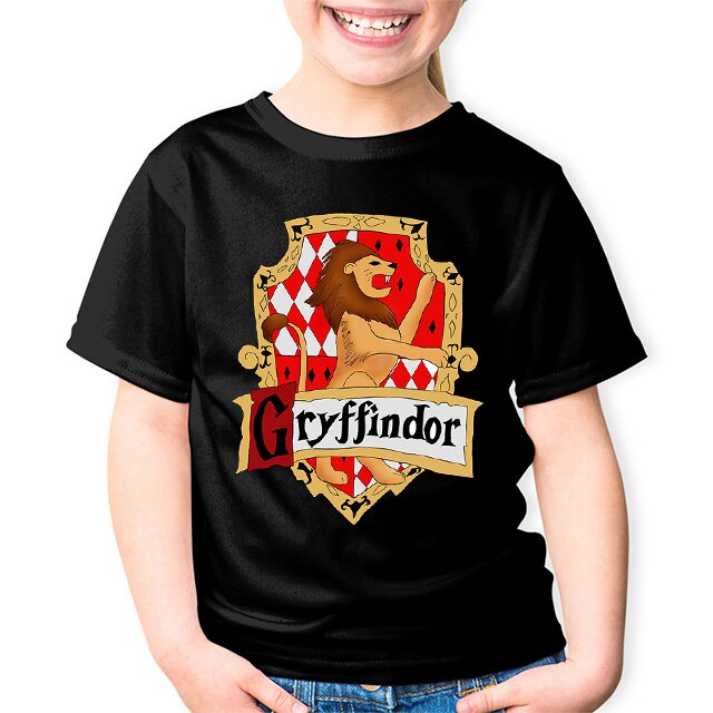 Tricou Negru Copii , Harry Potter Gryffindor, Negru