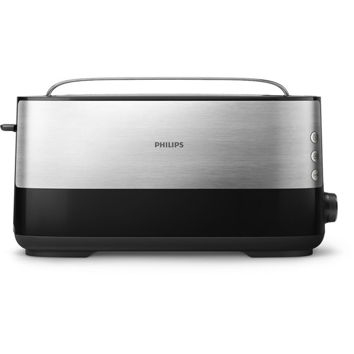 Prajitor de paine, Philips, 1030W, Negru/Argintiu