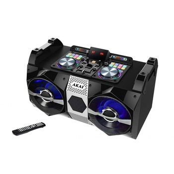 Boxa Portabila, Bluetooth, Mixer, Dual USB, SD card, Control Volum, Dual FM, Telecomanda, Display LED, Egalizator, Lumini LED, Negru Boxa Portabila, Bluetooth, Mixer, Dual USB, SD card, Control Volum, Dual FM, Telecomanda, Display LED, Egalizator, Lumini LED, Negru