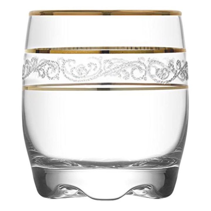 LAV, Adora whisky pohár, 6 db, 290 ml, arany színű