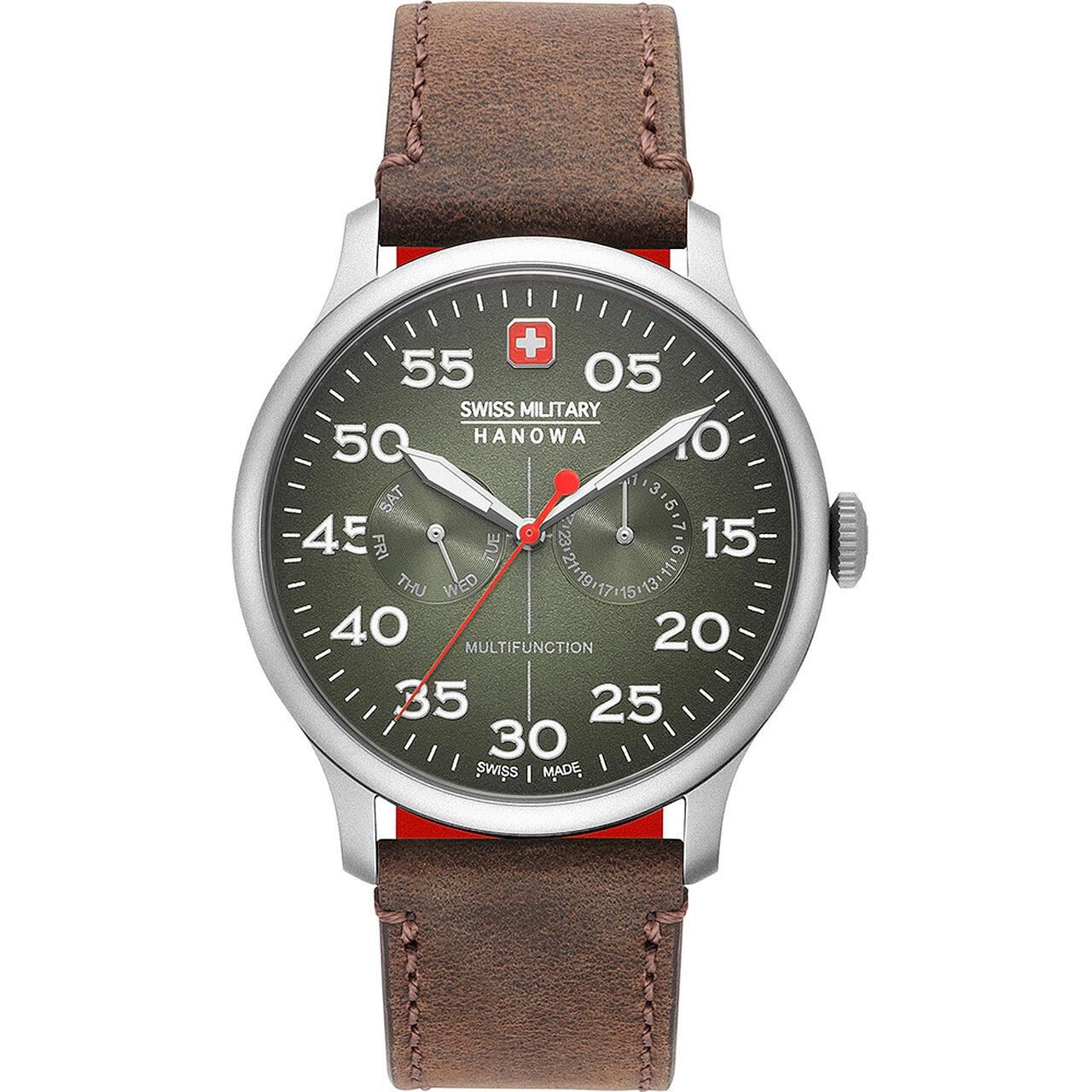 Ceas barbatesc Swiss Military 06-4335.04.006, Quartz, 45mm, 10ATM, Argintiu