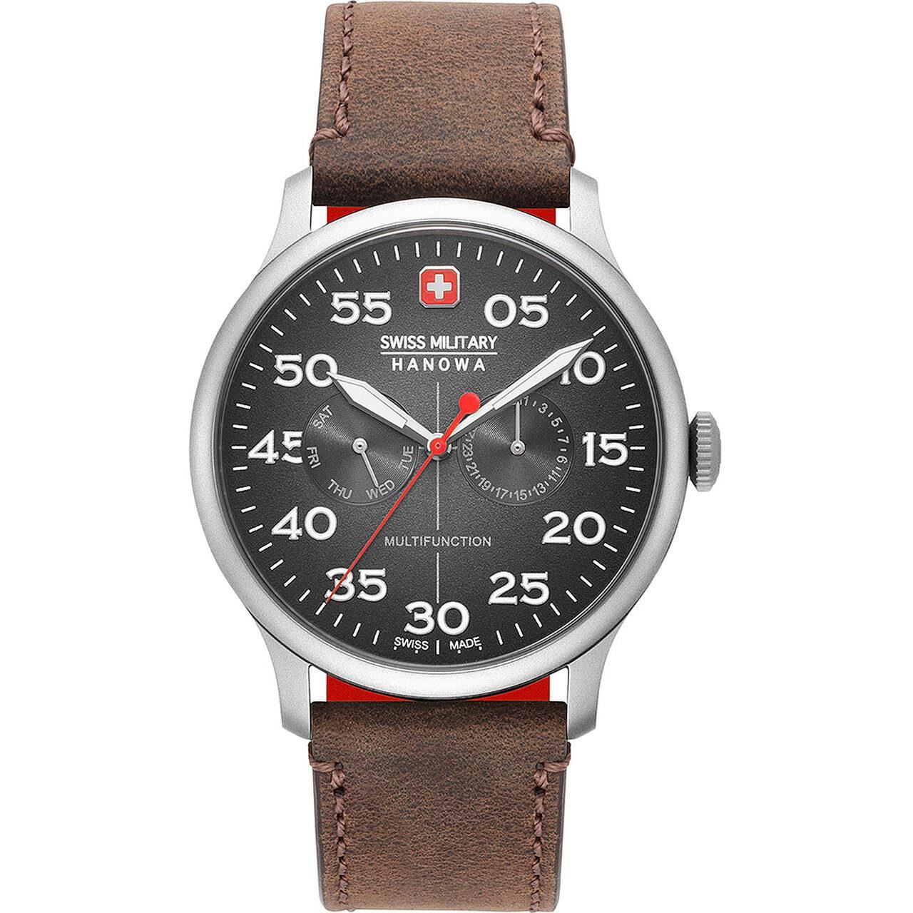 Ceas barbatesc Swiss Military 06-4335.04.009, Quartz, 45mm, 10ATM, Argintiu