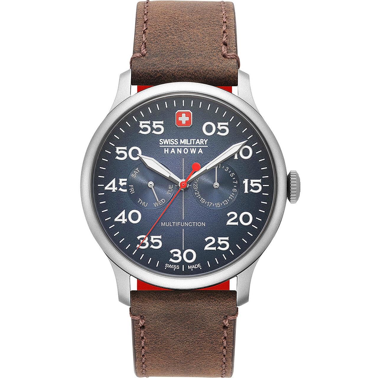 Ceas barbatesc Swiss Military 06-4335.04.003, Quartz, 45mm, 10ATM, Argintiu