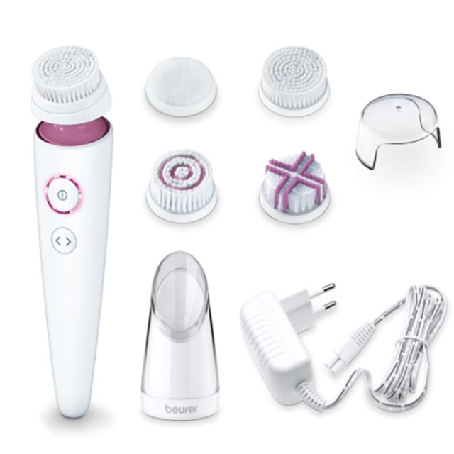 Perie electrica faciala Beurer, 3 Trepte, 2 Setari de rotatie, Impermeabil, Alb/Violet