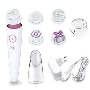 Perie electrica faciala Beurer, 3 Trepte, 2 Setari de rotatie, Impermeabil, Alb/Violet Perie electrica faciala Beurer, 3 Trepte, 2 Setari de rotatie, Impermeabil, Alb/Violet