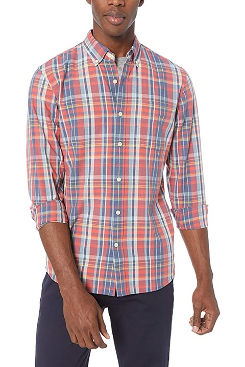 Camasa pentru barbati, Find, Bumbac, maneca lunga, Multicolor, M EU, Rosu/Albastru