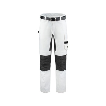 Pantaloni de lucru unisex, Malfini, talie elastica, buzunare multifunctionale, cu Cordura, elastici, albi, 44 Pantaloni de lucru unisex, Malfini, talie elastica, buzunare multifunctionale, cu Cordura, elastici, albi, 44