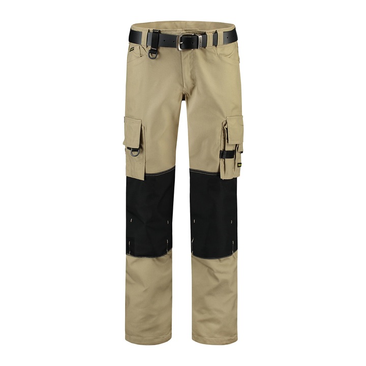Pantaloni de lucru unisex, Malfini, talie joasa, buzunare multifunctionale, cu Cordura, khaki, 62