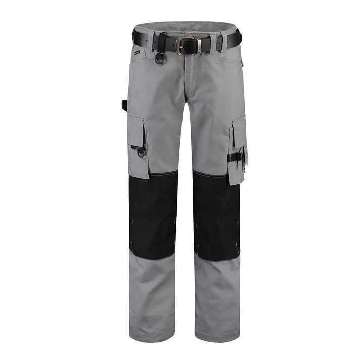 Работен панталон унисекс, Malfini, ниска талия, многофункционални джобове, с Cordura, сив, 48