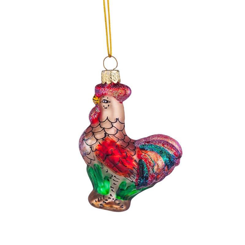 Ornament brad, glob model cocos, L032, Sticla, 8cm