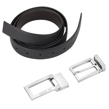 Curea din piele naturala, Cerruti, RR014, 110/125cm, negru, catarma dubla Curea din piele naturala, Cerruti, RR014, 110/125cm, negru, catarma dubla