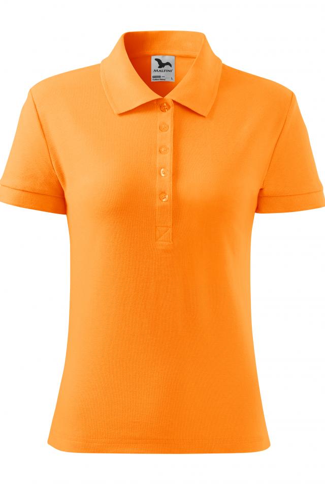 Tricou polo pentru dama Cotton Heavy, Tangerine orange