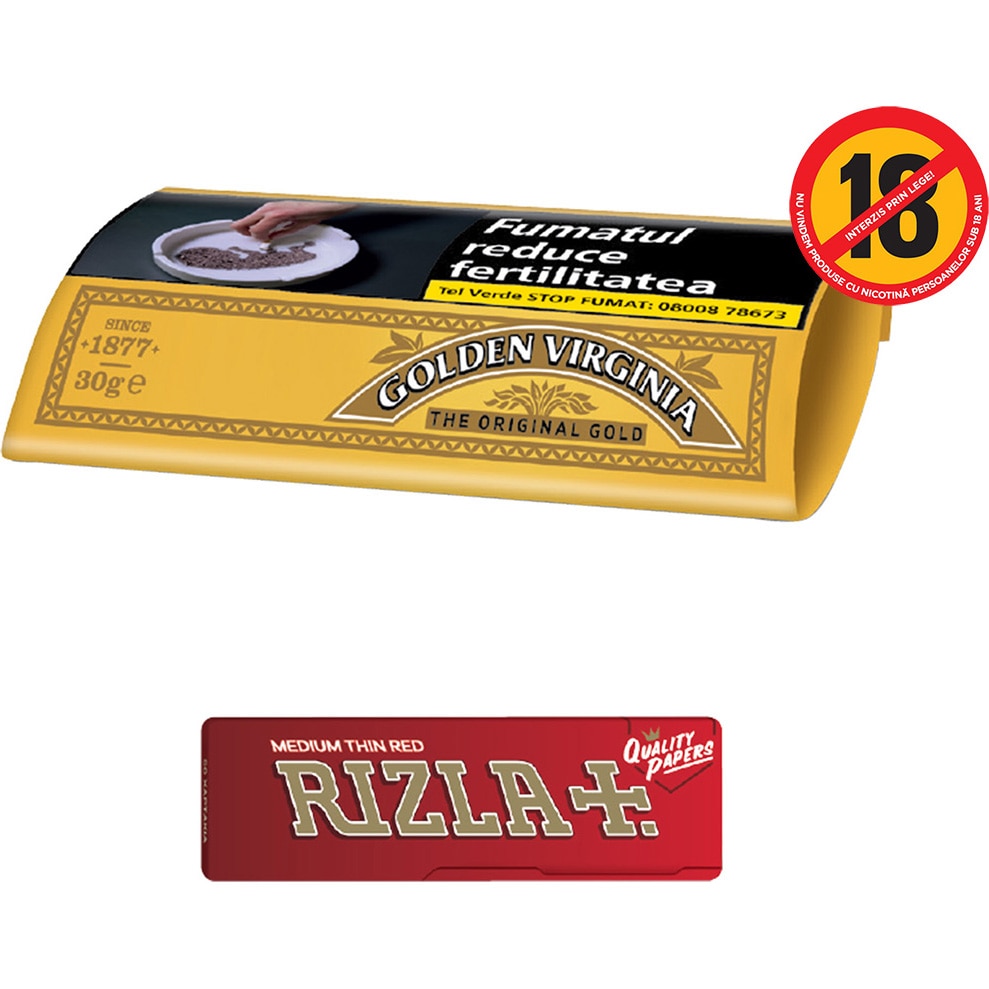 Tutun Golden Virginia Original Gold 30g + Rizla