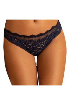 Chiloti model brazilian din dantela si microfibra, Intimamoda Chateau 6837, Bleumarin Chiloti model brazilian din dantela si microfibra, Intimamoda Chateau 6837, Bleumarin