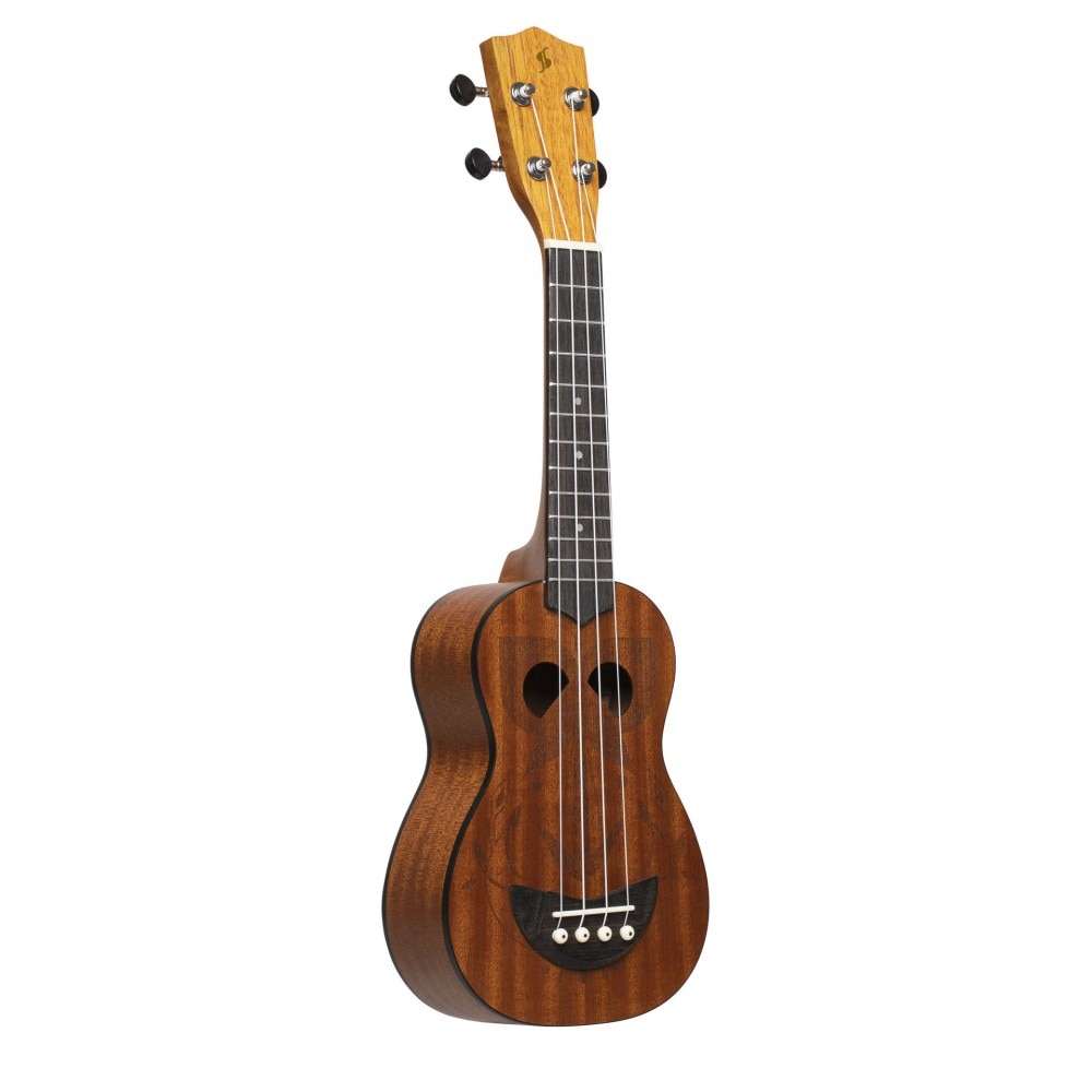 Chitara ukulele soprano cu husa Stagg, Lemn, Maro