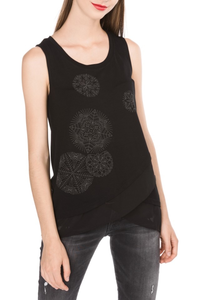 Bluza, Desigual 17WWTKH9, Negru, XL