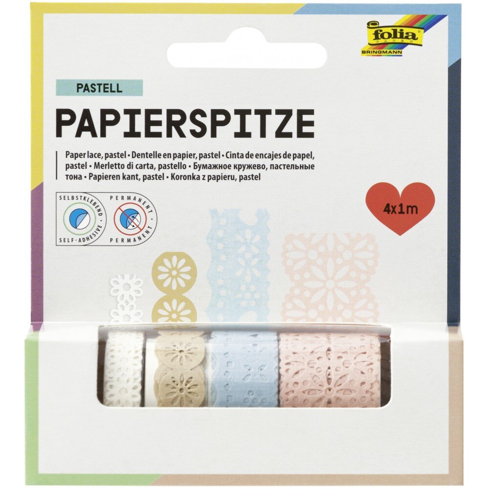 Banda decorativa autoadeziva perforata, set 4 role Country, Folia