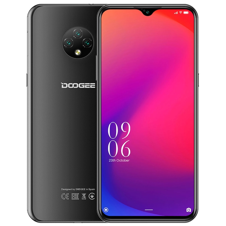 Doogee X95 PRO Mobiltelefon, Masszív, Camera 13MP, 6.52-inci, 4350mAh, 4GB RAM, 32GB, DualSIM, Android 10, Fekete